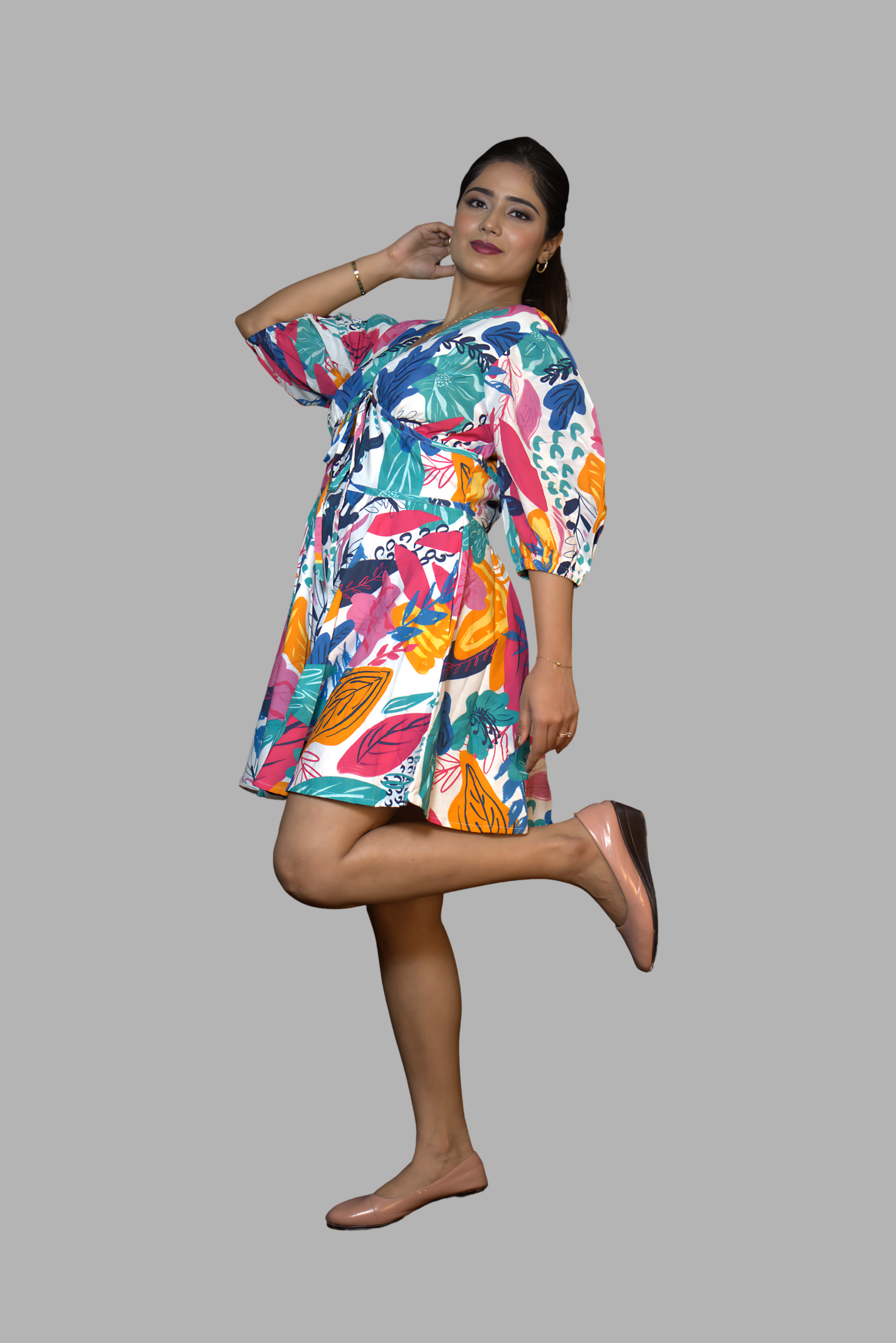 Coastal Chic Coral Linen Dress